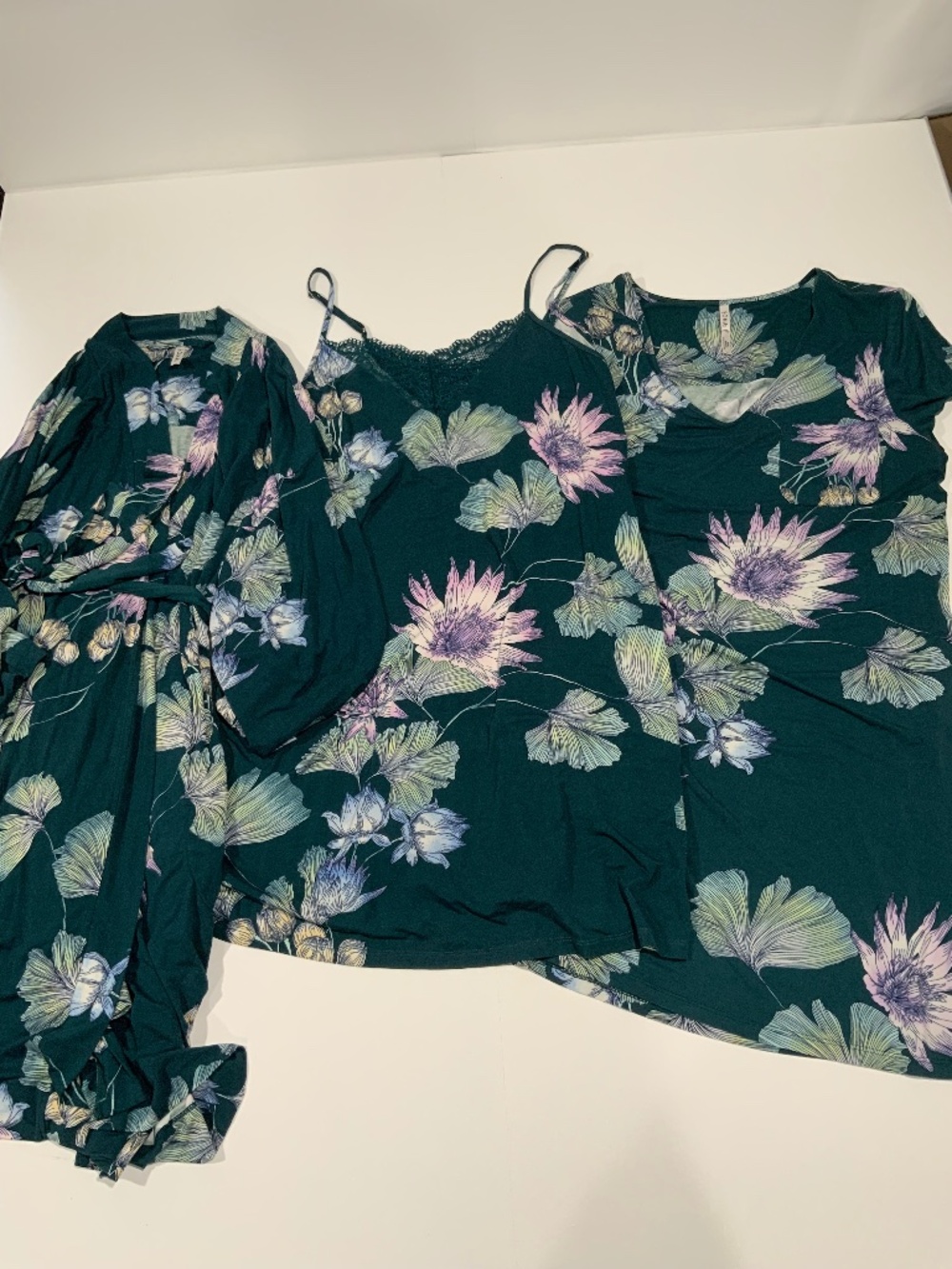 Soma 3 piece set Cool Nights Robe Chemise Sleep Shirt Pajamas